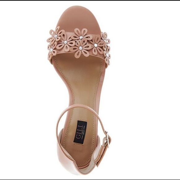 G.I.L.I. Floral Ankle Strap Sandal Gliona Powder Nude - Medium - Picture 4 of 7